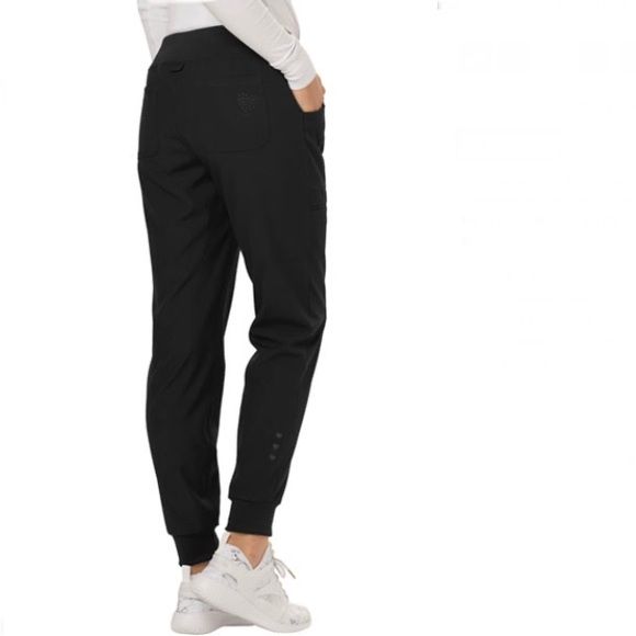 HeartSoul Lowrise Jogger Scrub Pant (Black) - Picture 2 of 3